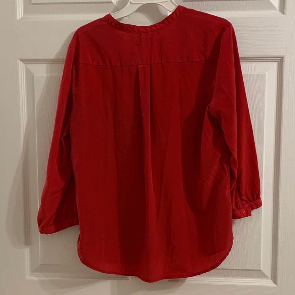 Red Button Down